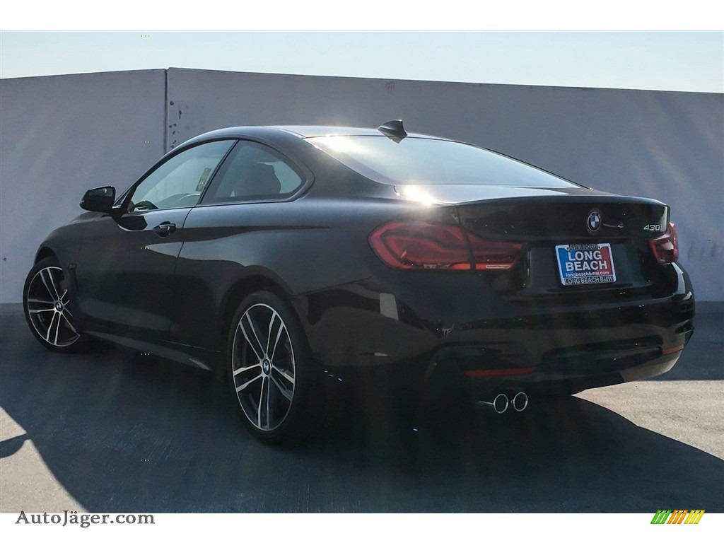 2019 4 Series 430i Coupe - Black Sapphire Metallic / Coral Red photo #2