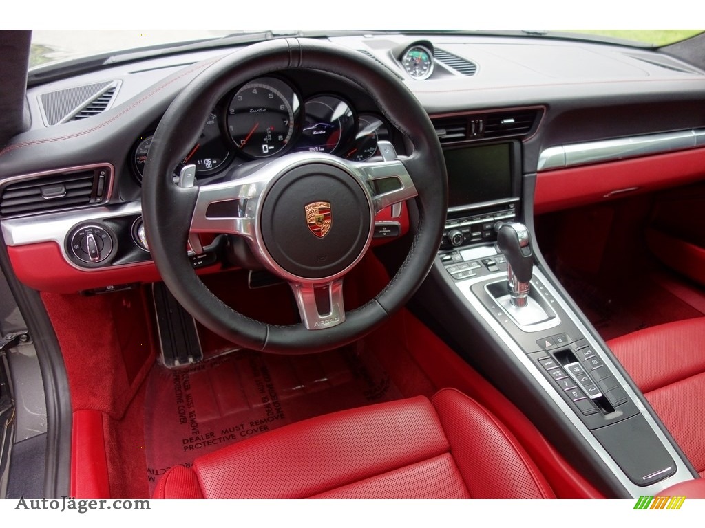 2015 911 Turbo Coupe - Agate Grey Metallic / Black/Garnet Red photo #17