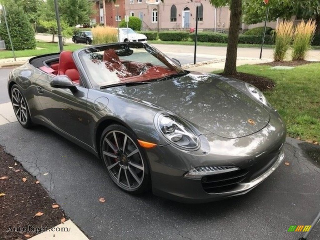 2013 911 Carrera S Cabriolet - Agate Grey Metallic / Carrera Red Natural Leather photo #1