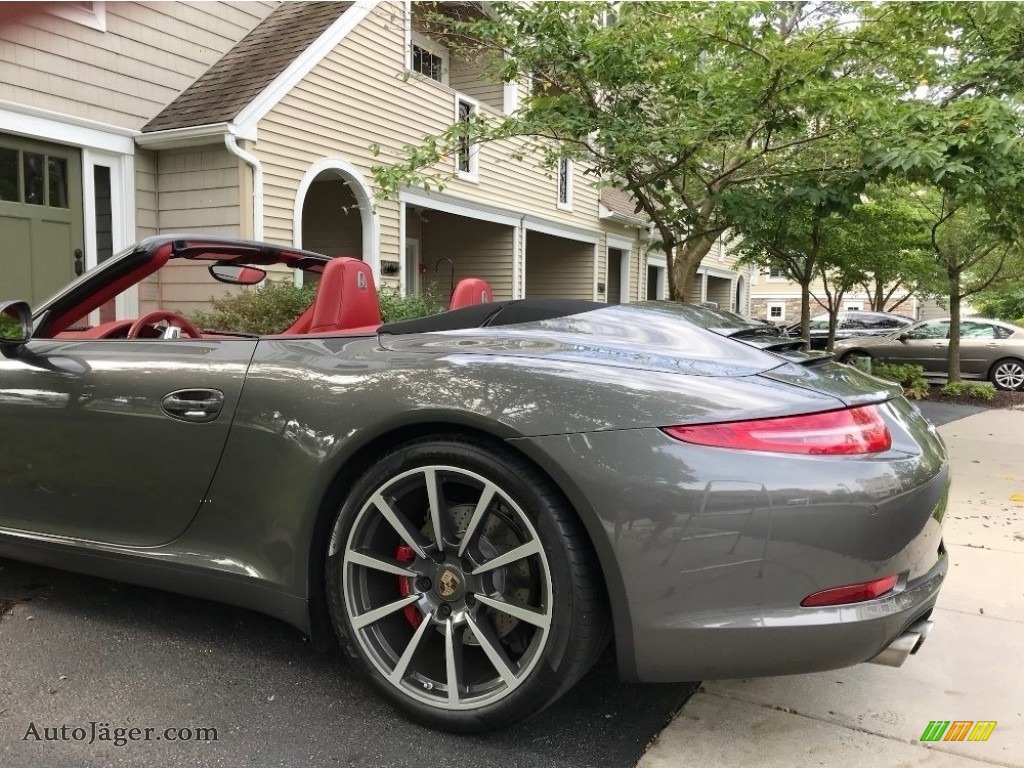 2013 911 Carrera S Cabriolet - Agate Grey Metallic / Carrera Red Natural Leather photo #9