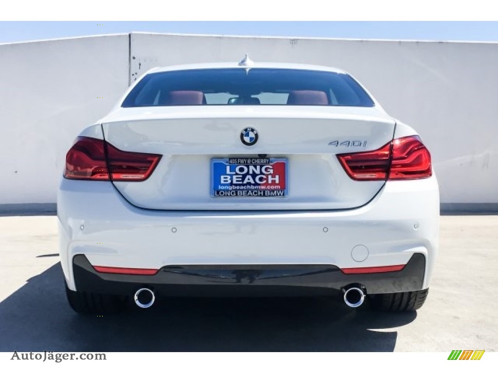 2019 4 Series 440i Coupe - Alpine White / Coral Red photo #3