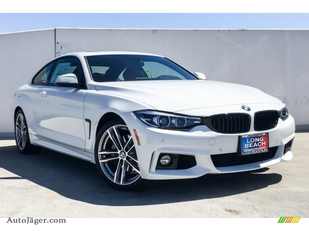 2019 4 Series 440i Coupe - Alpine White / Coral Red photo #12
