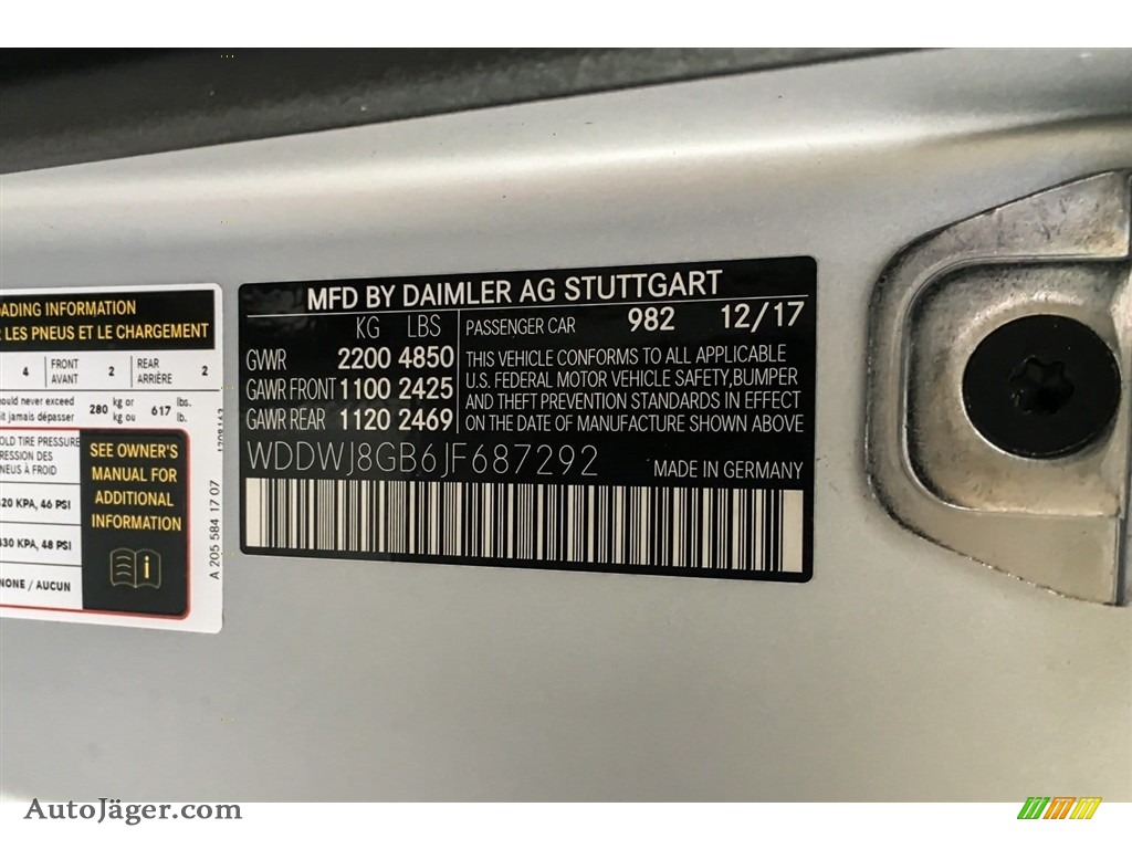 2018 C 63 AMG Coupe - designo Iridium Silver Magno (Matte) / Black photo #11