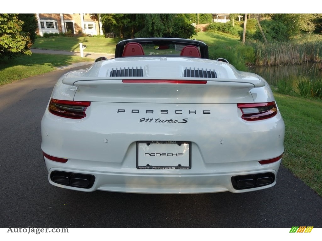 2019 911 Turbo S Cabriolet - White / Bordeaux Red photo #5