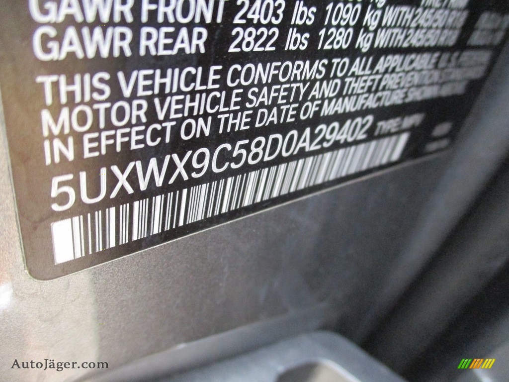 2013 X3 xDrive 28i - Space Gray Metallic / Black photo #39
