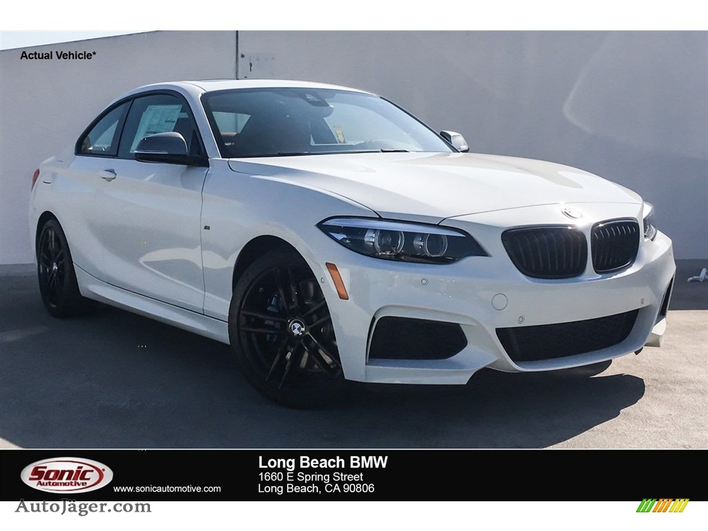 Alpine White / Coral Red BMW 2 Series M240i Coupe