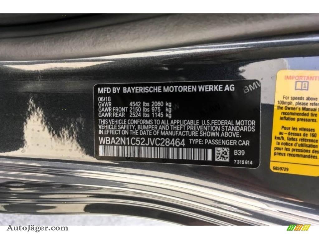 2018 2 Series M240i Convertible - Mineral Grey Metallic / Black photo #11