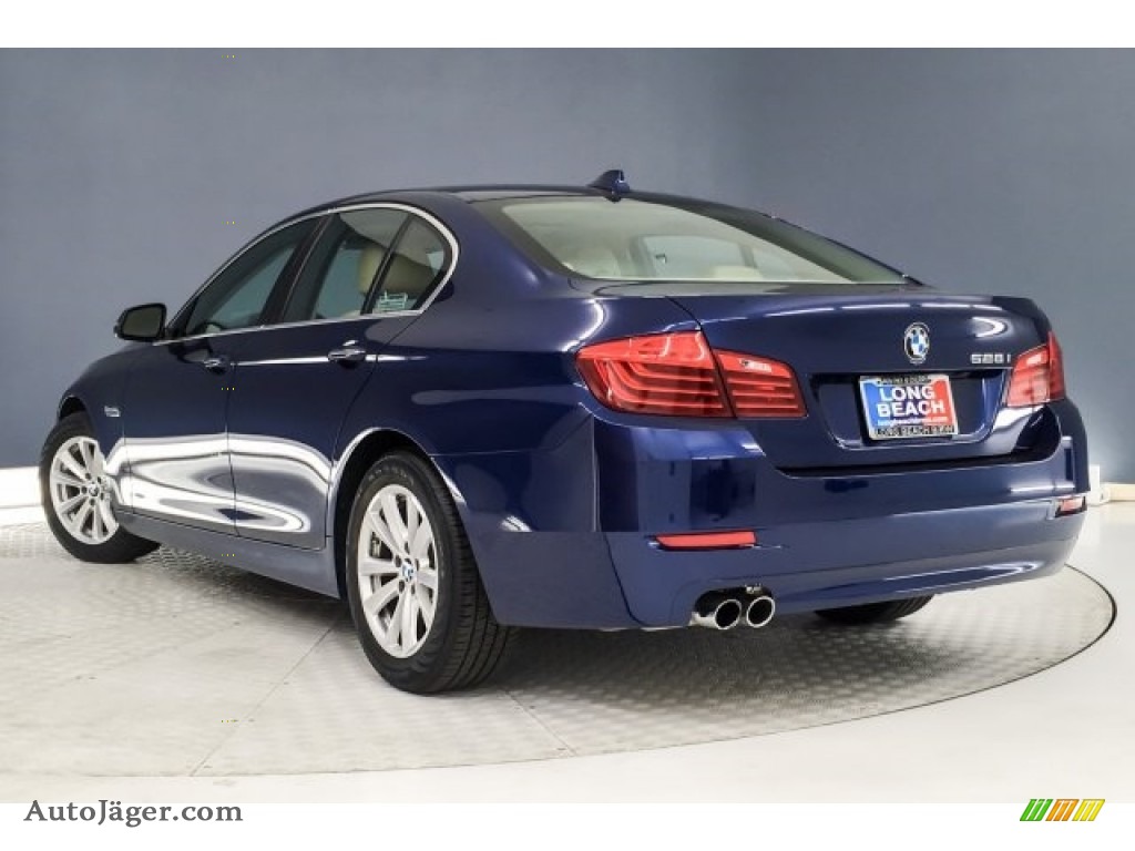 2015 5 Series 528i Sedan - Imperial Blue Metallic / Venetian Beige photo #10