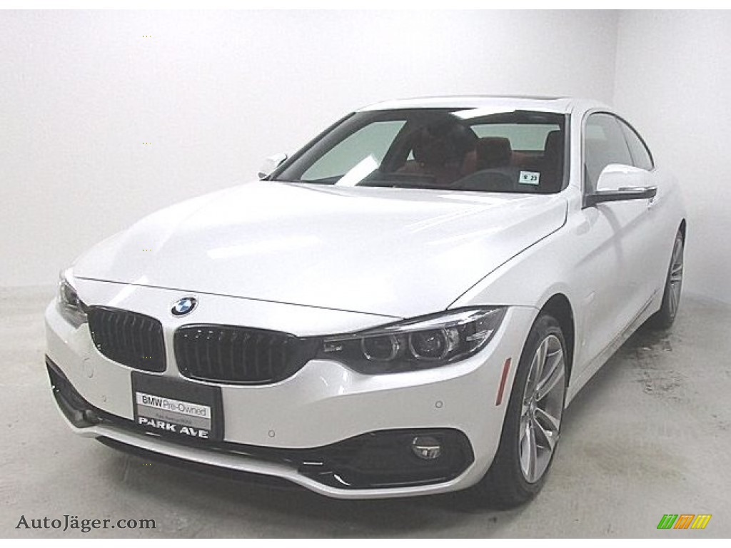 2019 4 Series 430i xDrive Coupe - Mineral White Metallic / Coral Red photo #1
