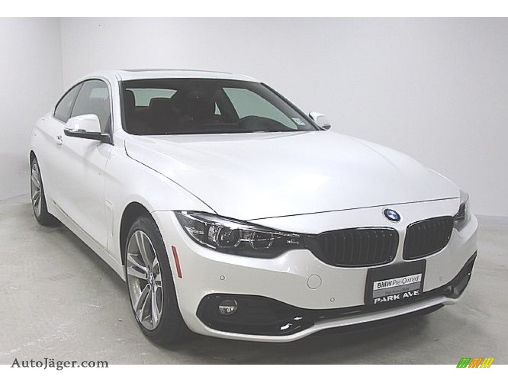 2019 4 Series 430i xDrive Coupe - Mineral White Metallic / Coral Red photo #5