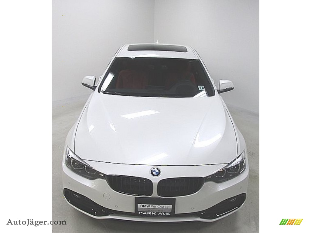 2019 4 Series 430i xDrive Coupe - Mineral White Metallic / Coral Red photo #6