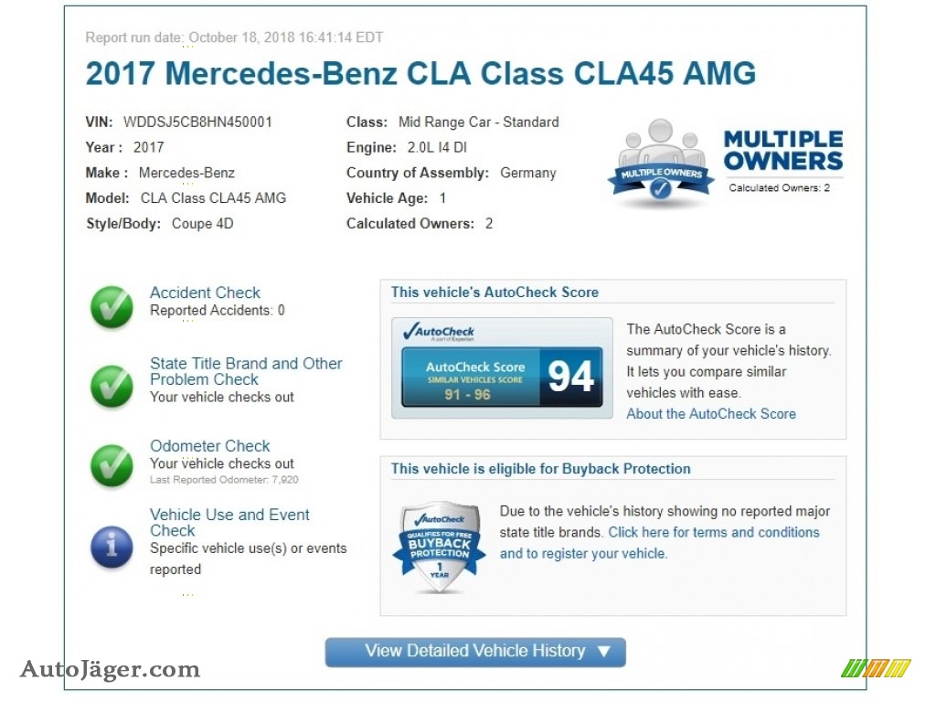 2017 CLA 45 AMG 4Matic Coupe - Cirrus White / Black photo #2