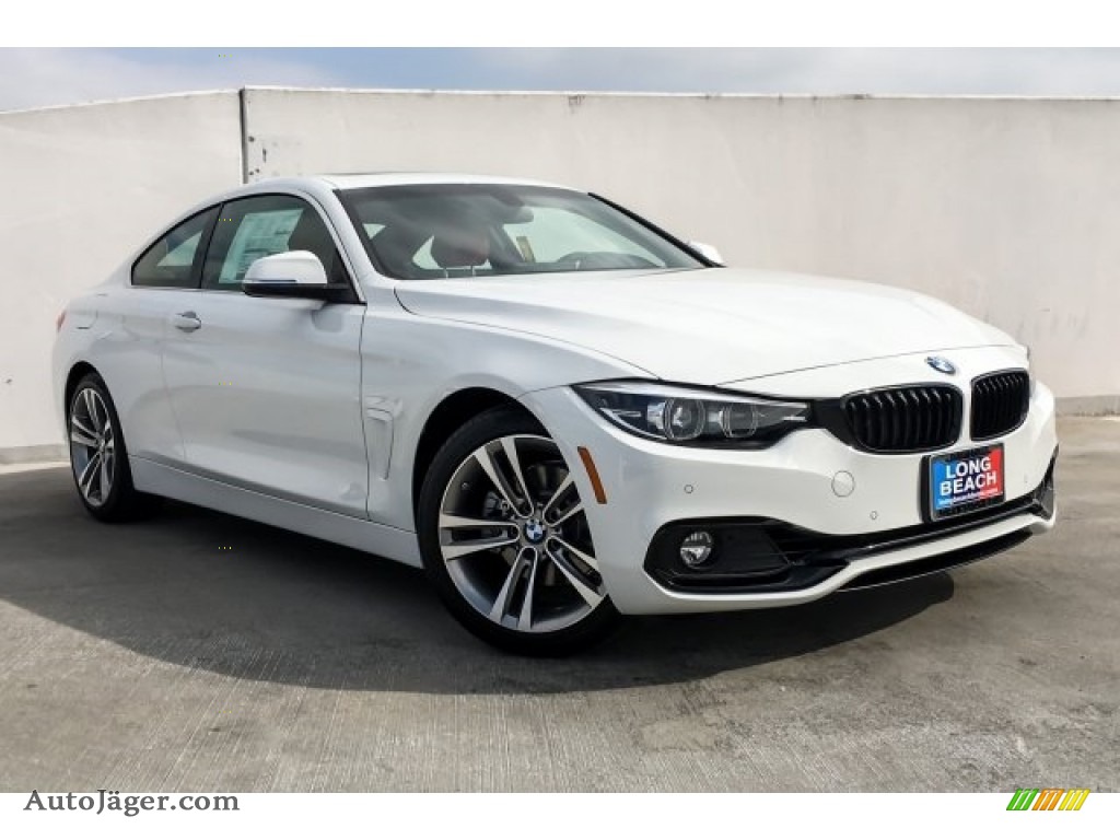 2019 4 Series 430i Coupe - Alpine White / Coral Red photo #12