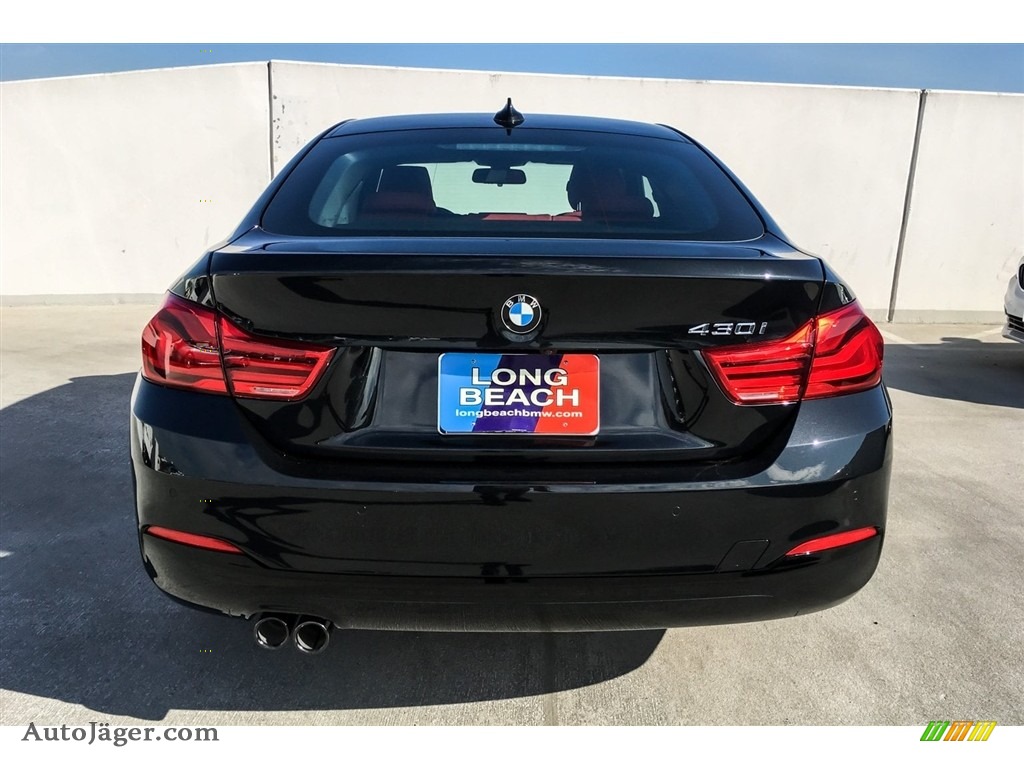 2019 4 Series 430i Gran Coupe - Jet Black / Coral Red photo #3