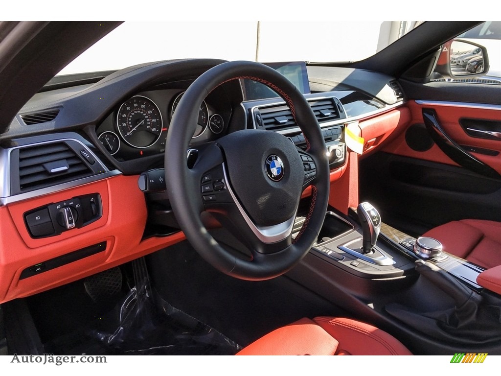 2019 4 Series 430i Gran Coupe - Jet Black / Coral Red photo #4