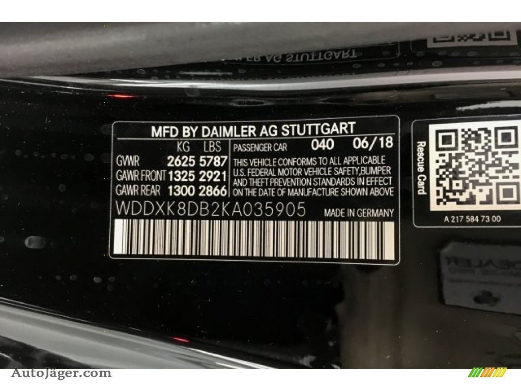 2019 S S 560 Cabriolet - Black / designo Black photo #25