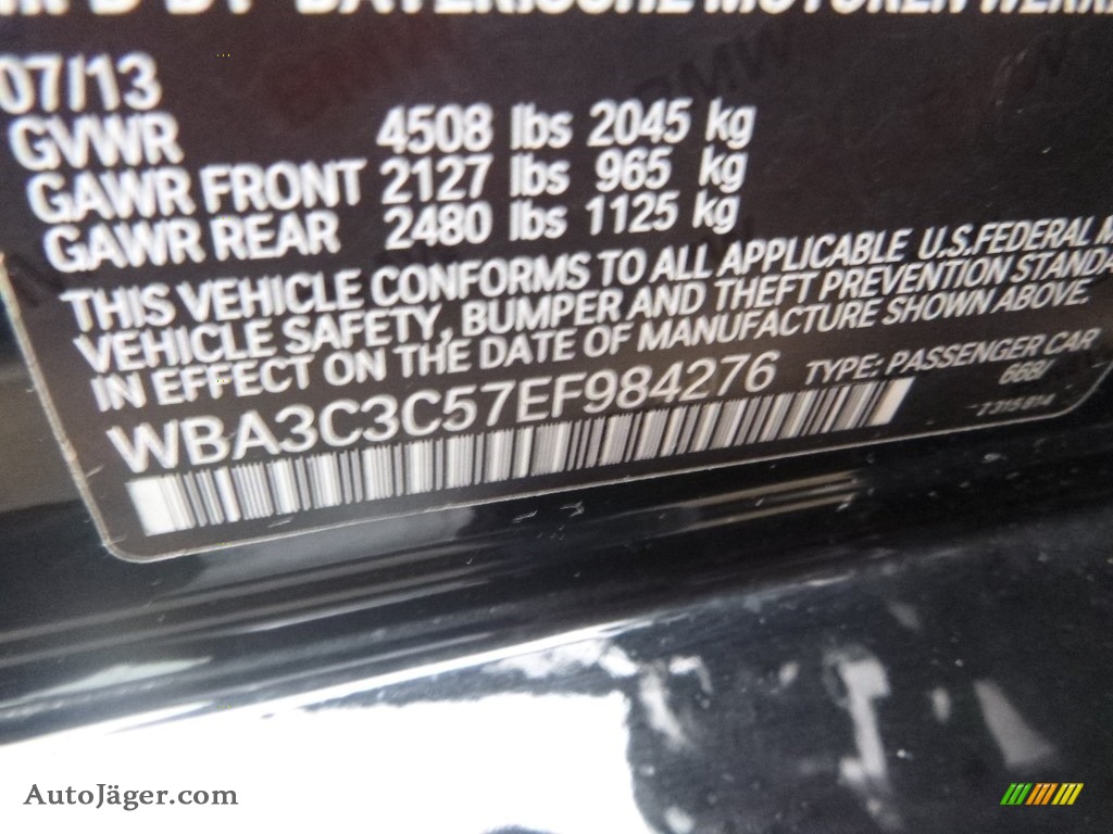 2014 3 Series 320i xDrive Sedan - Black Sapphire Metallic / Black photo #14