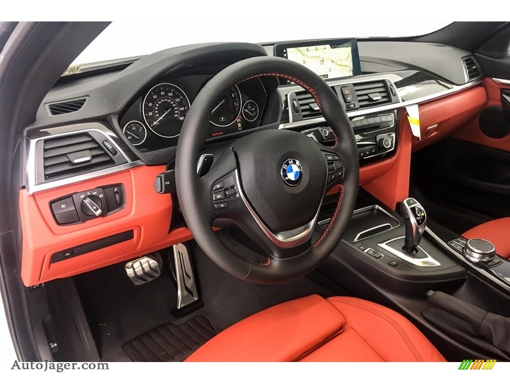 2019 4 Series 430i Coupe - Alpine White / Coral Red photo #5