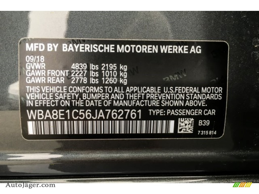 2018 3 Series 330e iPerformance Sedan - Mineral Grey Metallic / Black photo #11