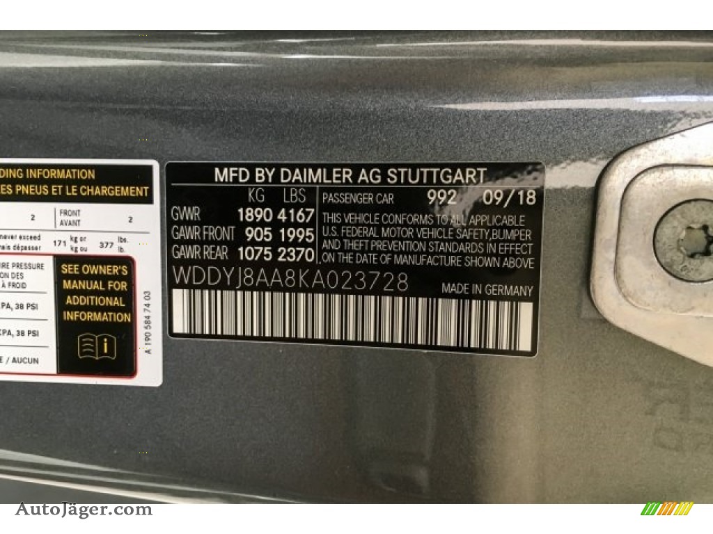 2019 AMG GT C Coupe - Selenite Grey Metallic / Saddle Brown photo #23
