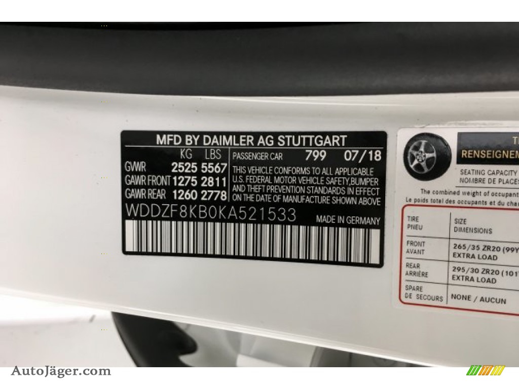 2019 E AMG 63 S 4Matic Sedan - designo Diamond White Metallic / Black photo #11