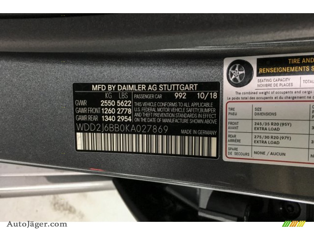 2019 CLS AMG 53 4Matic Coupe - Selenite Grey Metallic / Black photo #11