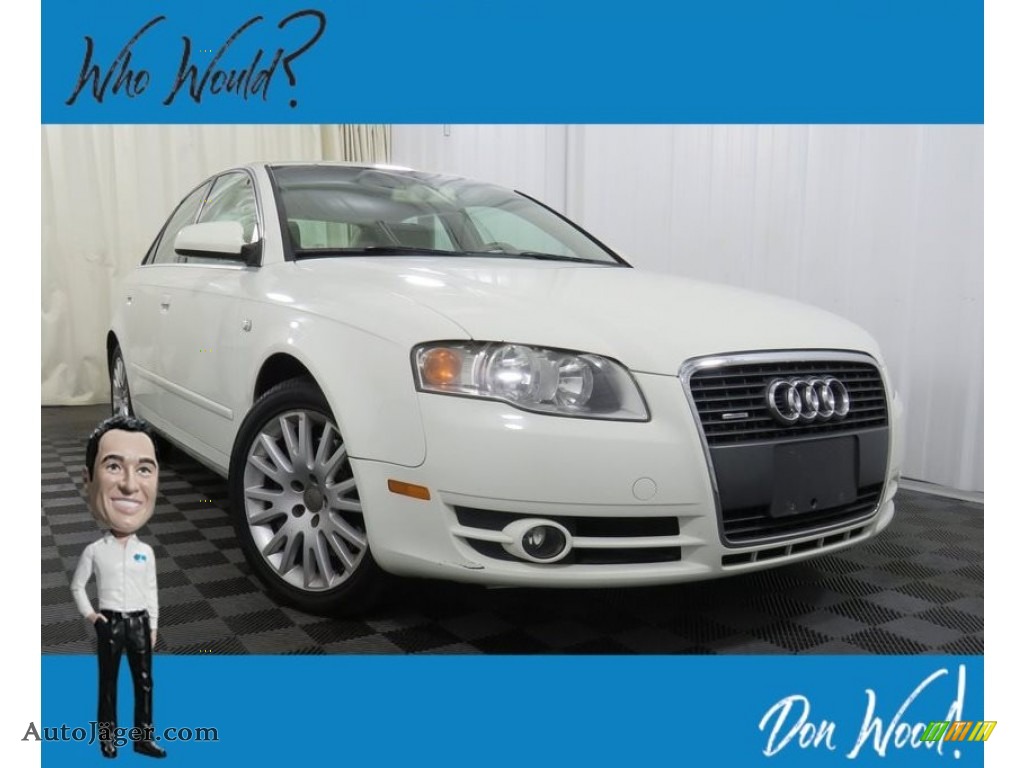 Arctic White / Ebony Audi A4 2.0T quattro Sedan