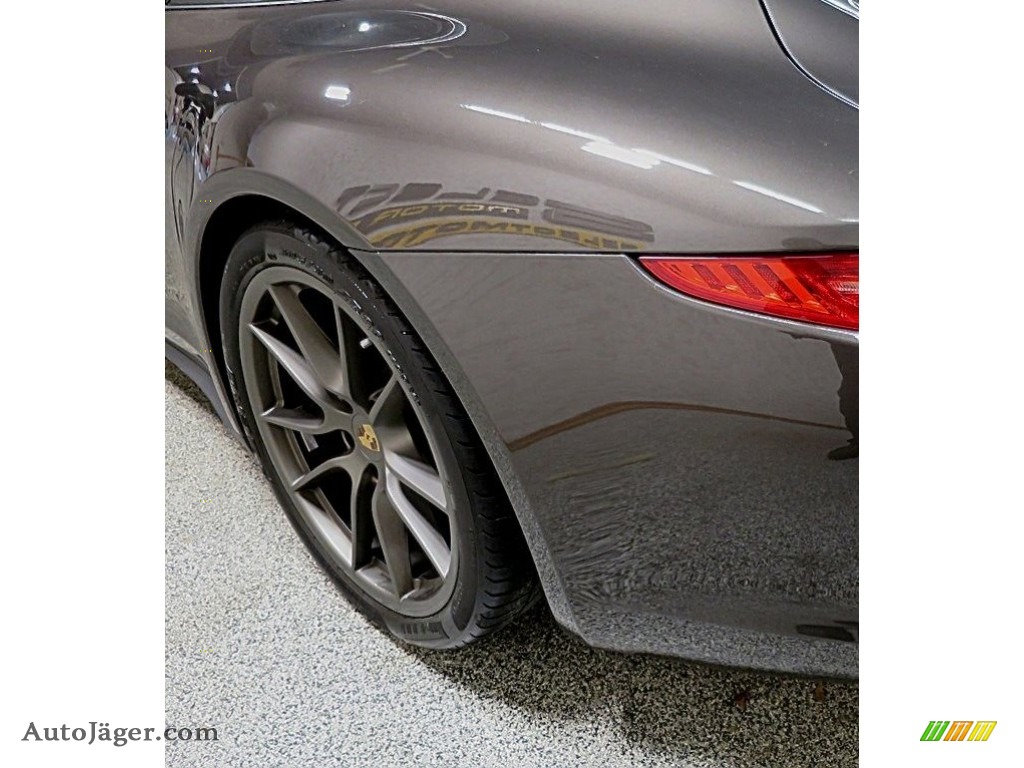 2014 911 Carrera 4S Coupe - Anthracite Brown Metallic / Carrera Red Natural Leather photo #9