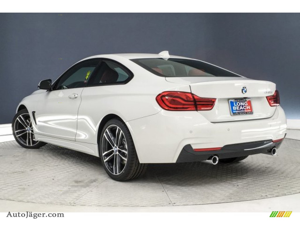 2019 4 Series 440i Coupe - Alpine White / Coral Red photo #2