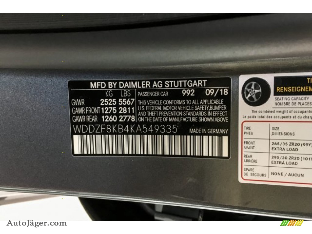 2019 E AMG 63 S 4Matic Sedan - Selenite Grey Metallic / Nut Brown/Black photo #11