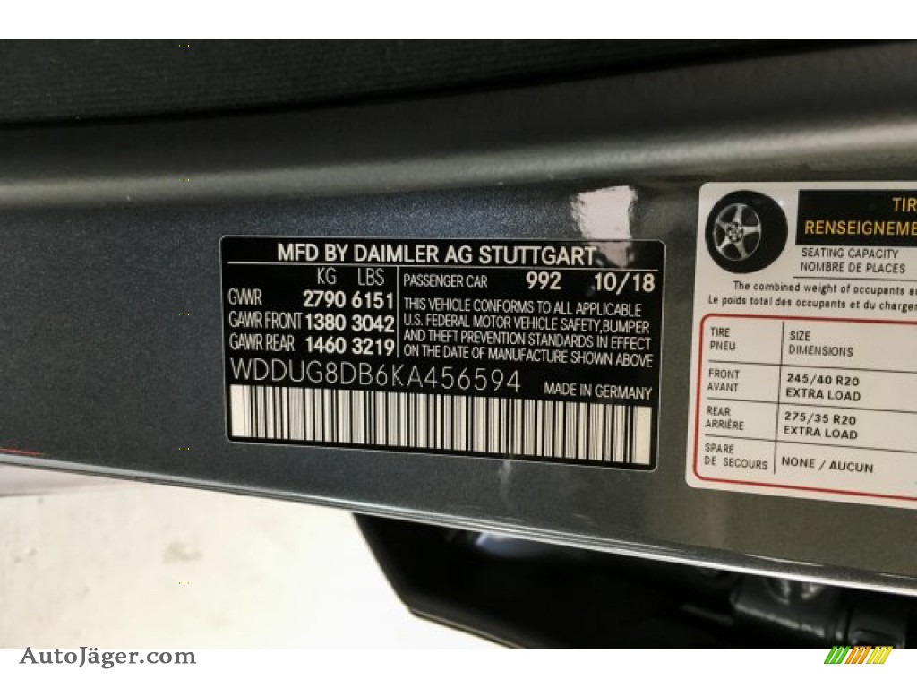2019 S 560 Sedan - Selenite Grey Metallic / Black photo #11