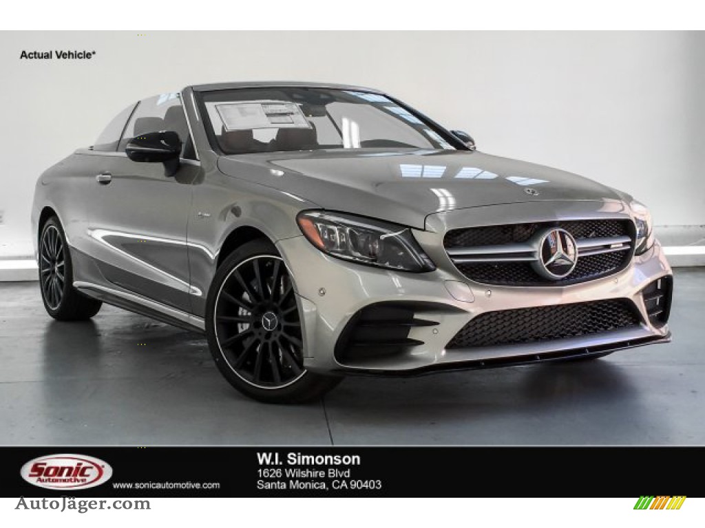 Mojave Silver Metallic / Cranberry Red/Black Mercedes-Benz C 43 AMG 4Matic Cabriolet