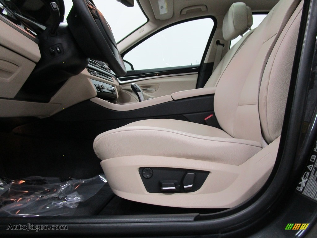 2013 5 Series 528i xDrive Sedan - Dark Graphite Metallic II / Oyster/Black photo #9