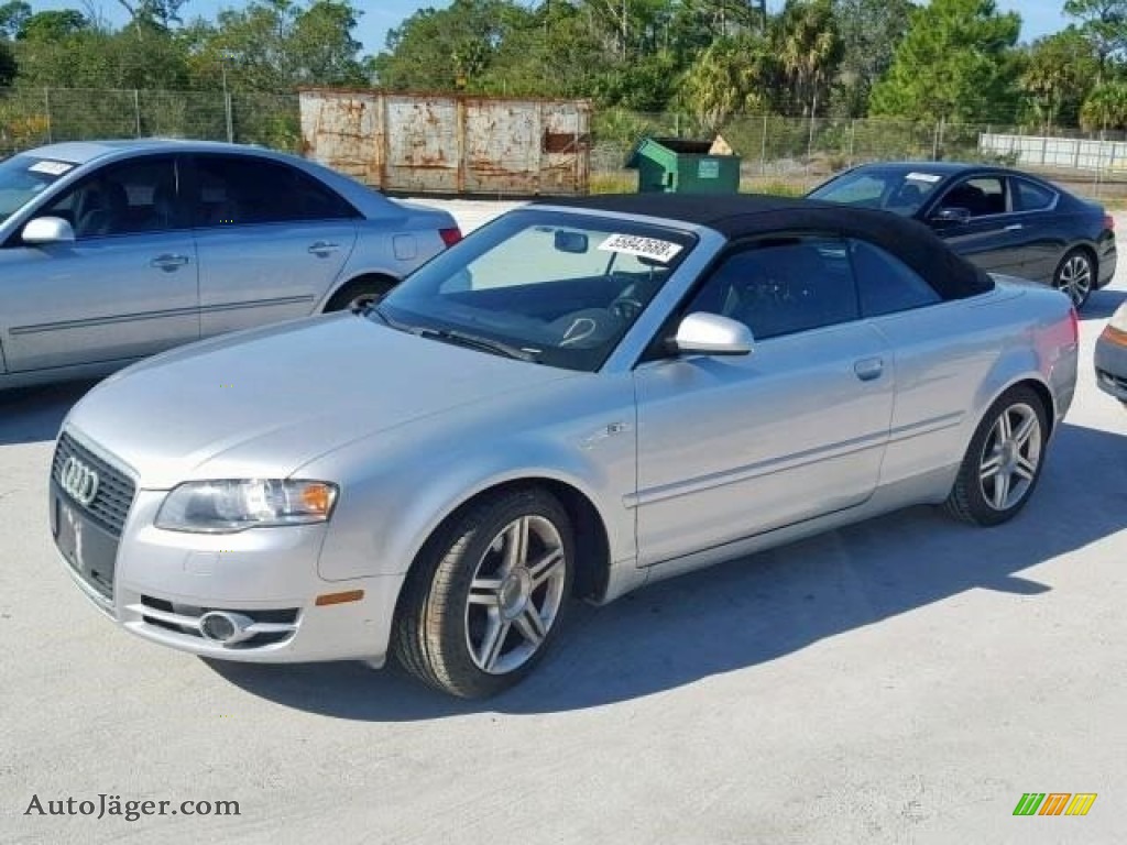 2007 A4 2.0T Cabriolet - Light Silver Metallic / Ebony photo #1