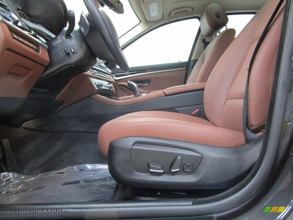 2016 5 Series 535i xDrive Sedan - Dark Graphite Metallic / BMW Individual Amaro Brown photo #7