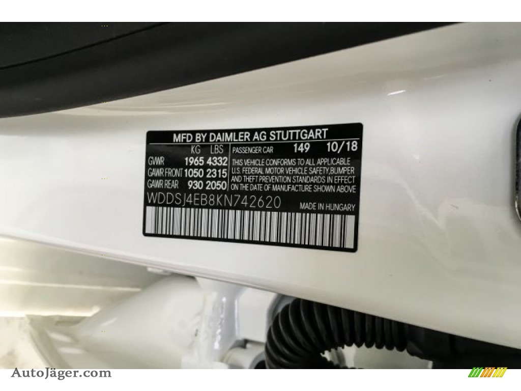 2019 CLA 250 Coupe - Polar White / Black photo #11
