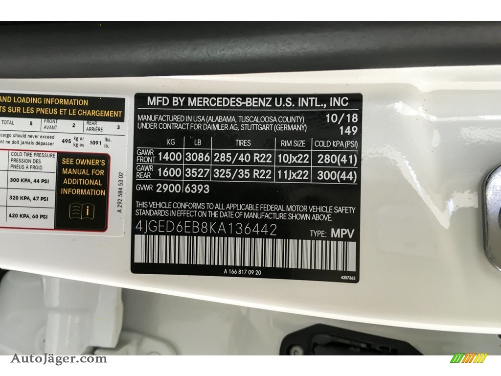 2019 GLE 43 AMG 4Matic Coupe - Polar White / Black photo #11