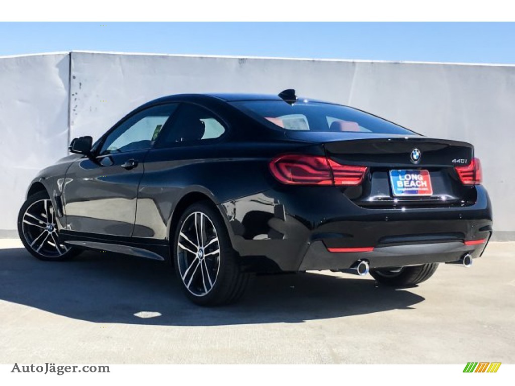 2019 4 Series 440i Coupe - Black Sapphire Metallic / Coral Red photo #2