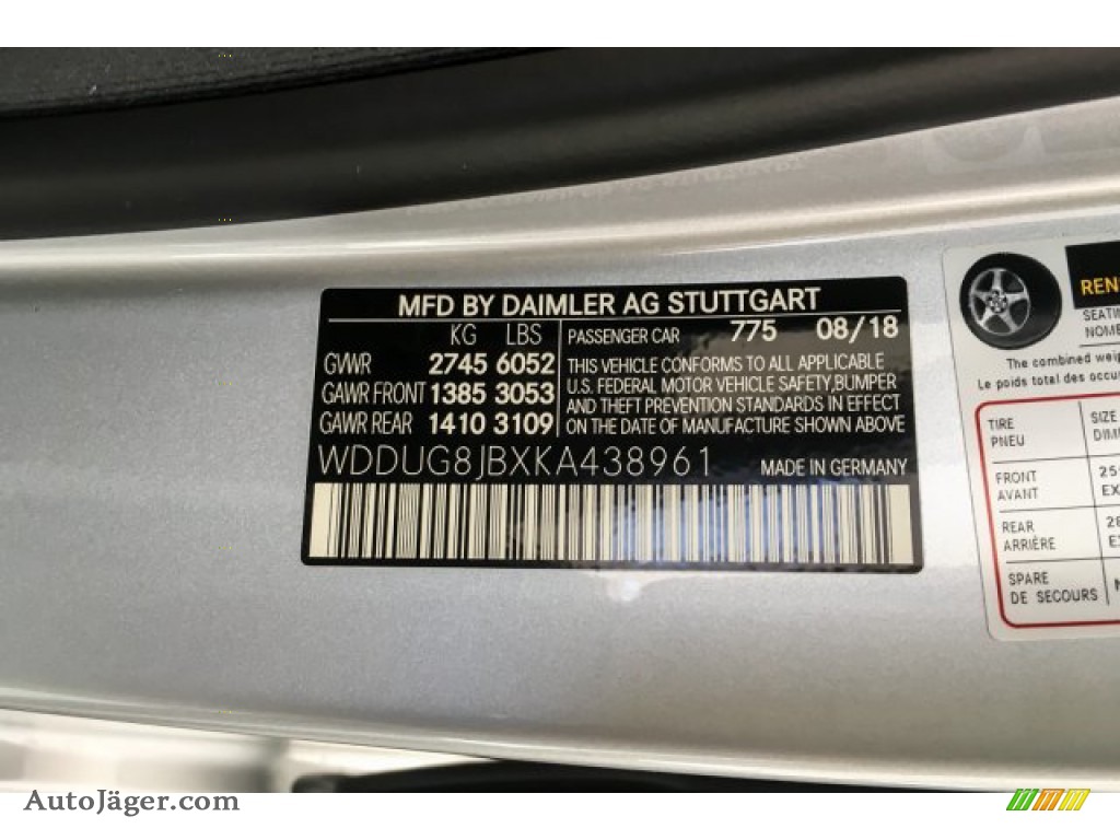 2019 S AMG 63 4Matic Sedan - Iridium Silver Metallic / Magma Grey/Espresso Brown photo #11