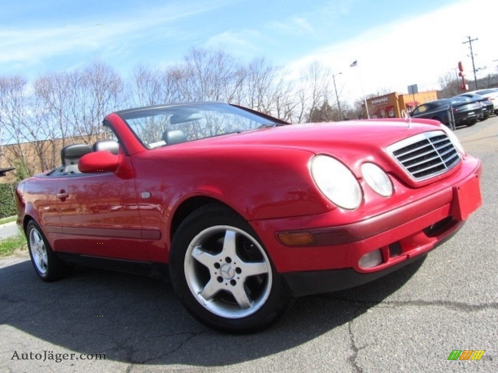 1999 CLK 320 Convertible - Magma Red / Charcoal photo #2