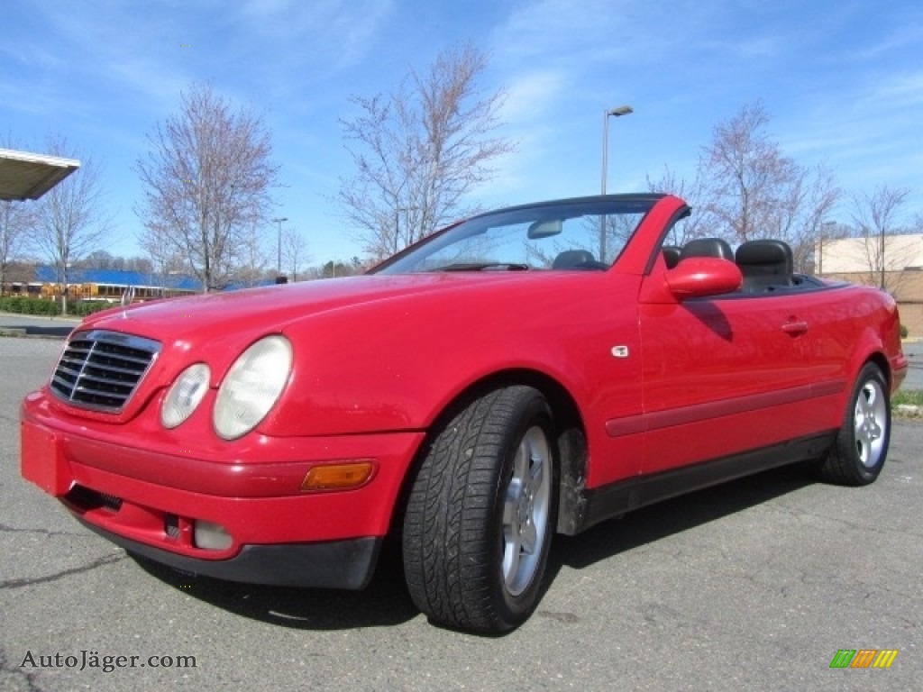 1999 CLK 320 Convertible - Magma Red / Charcoal photo #6