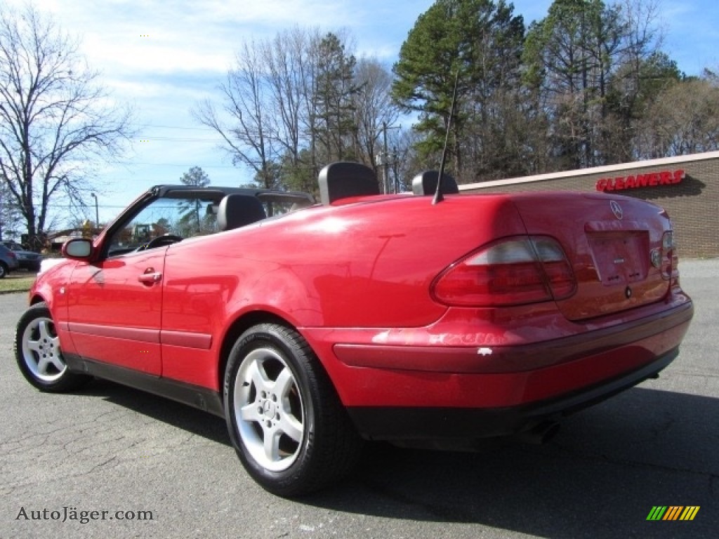 1999 CLK 320 Convertible - Magma Red / Charcoal photo #8