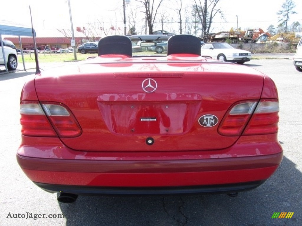 1999 CLK 320 Convertible - Magma Red / Charcoal photo #9