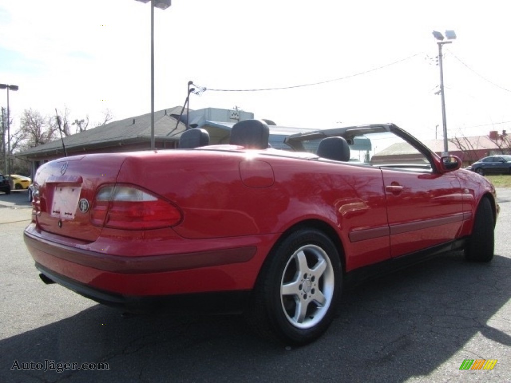 1999 CLK 320 Convertible - Magma Red / Charcoal photo #10