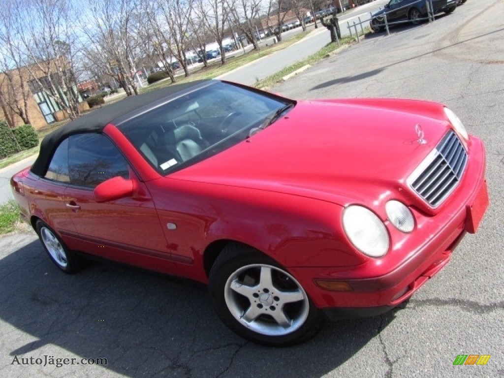 1999 CLK 320 Convertible - Magma Red / Charcoal photo #12