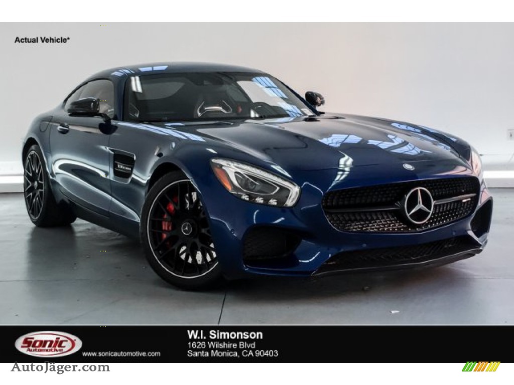 2016 AMG GT S Coupe - Brilliant Blue Metallic / Red Pepper/Black photo #1