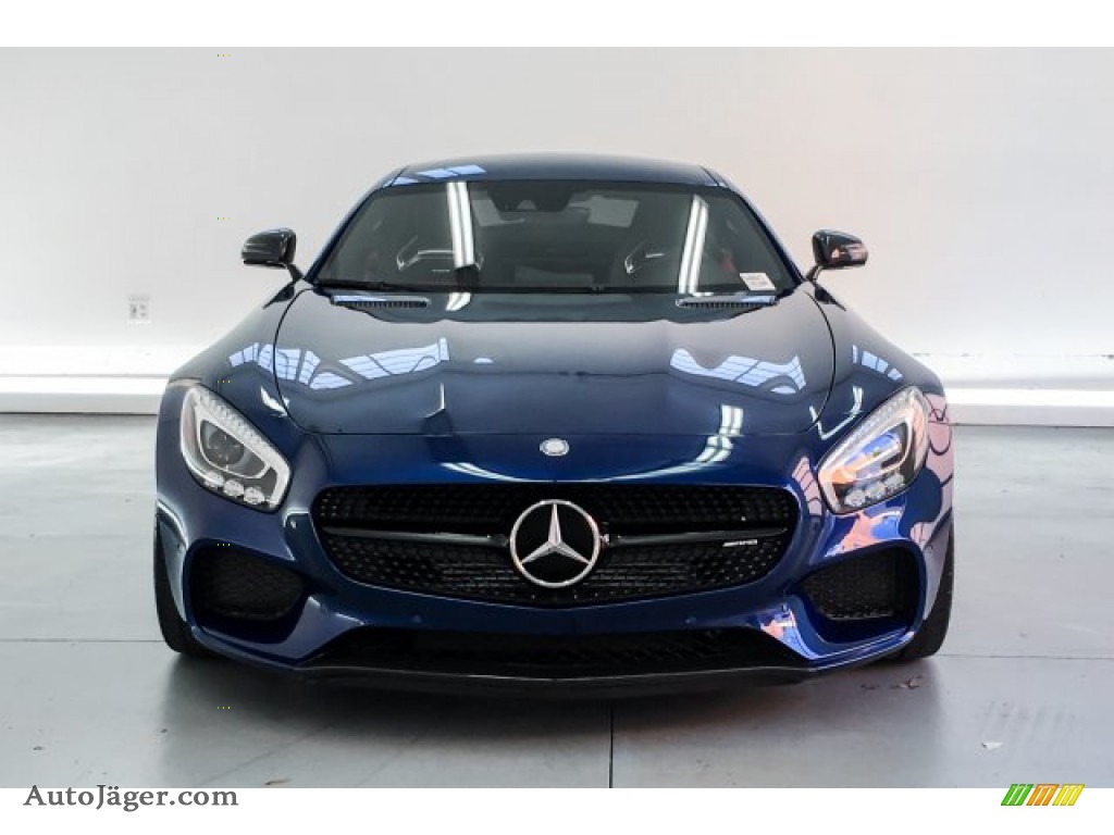 2016 AMG GT S Coupe - Brilliant Blue Metallic / Red Pepper/Black photo #2