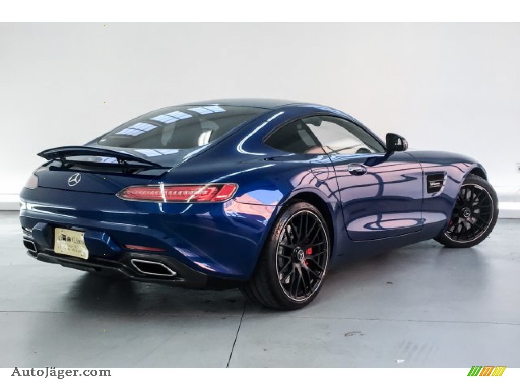 2016 AMG GT S Coupe - Brilliant Blue Metallic / Red Pepper/Black photo #14