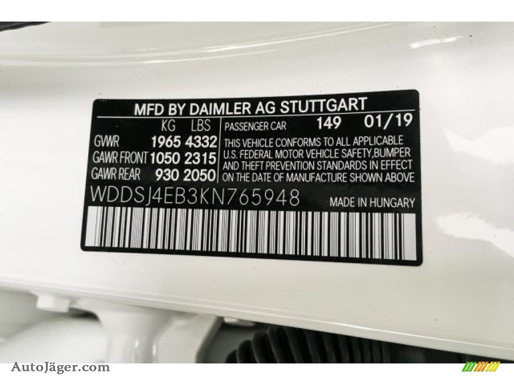 2019 CLA 250 Coupe - Polar White / Black photo #11