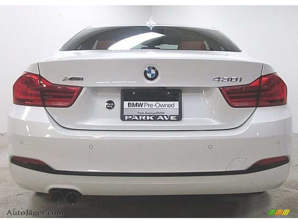 Alpine White / Coral Red BMW 4 Series 430i xDrive Coupe
